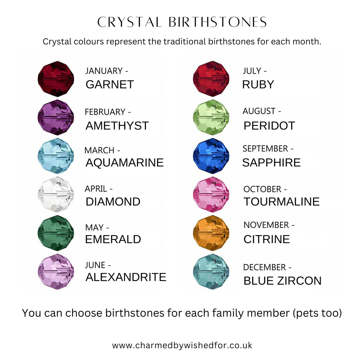 Family Tree Birthstones Bracelet Sterling Silver