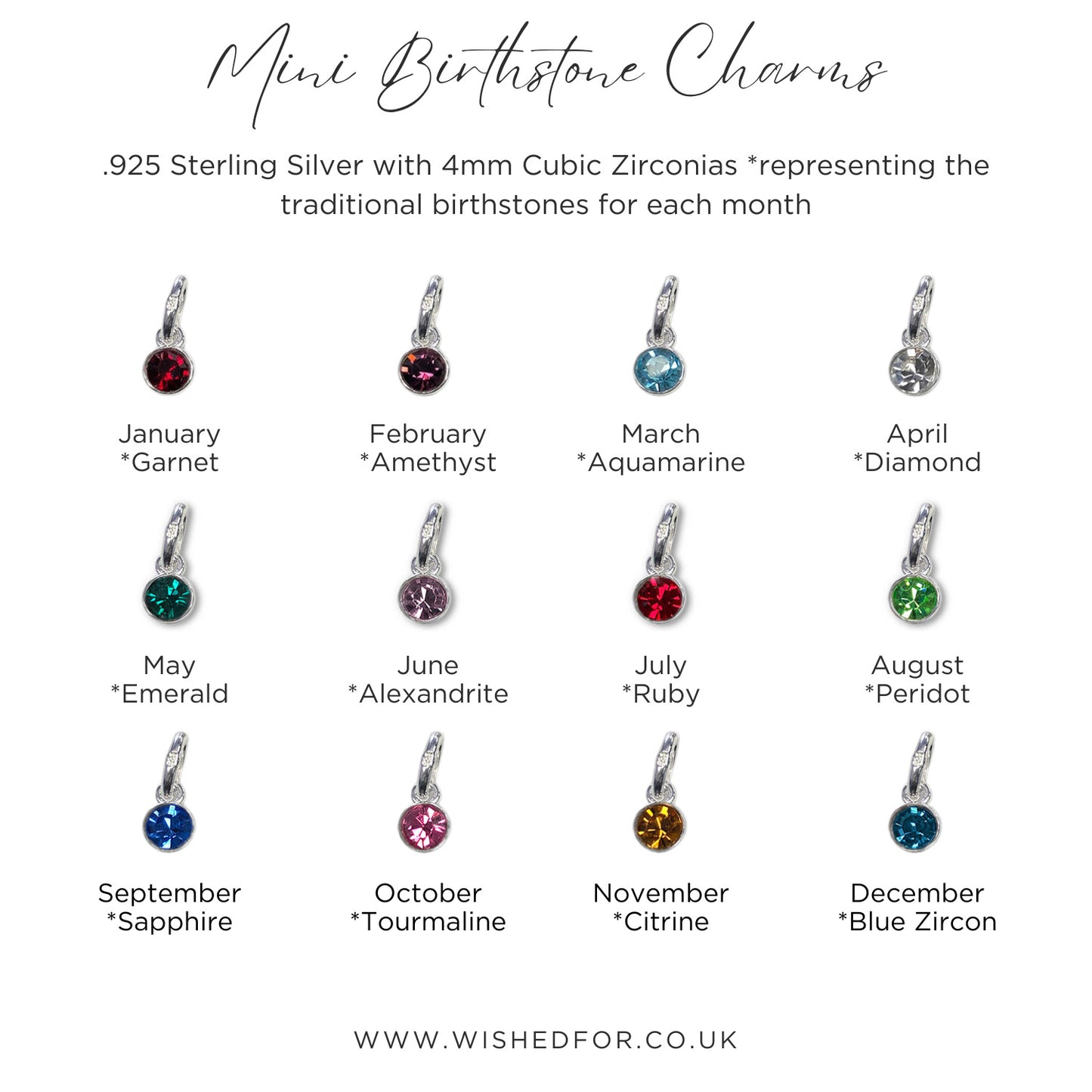 Sterling Silver Birthstone Bracelet