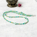 Beaded Gemstone Wrap Bracelet with Amazonite and Turquoise