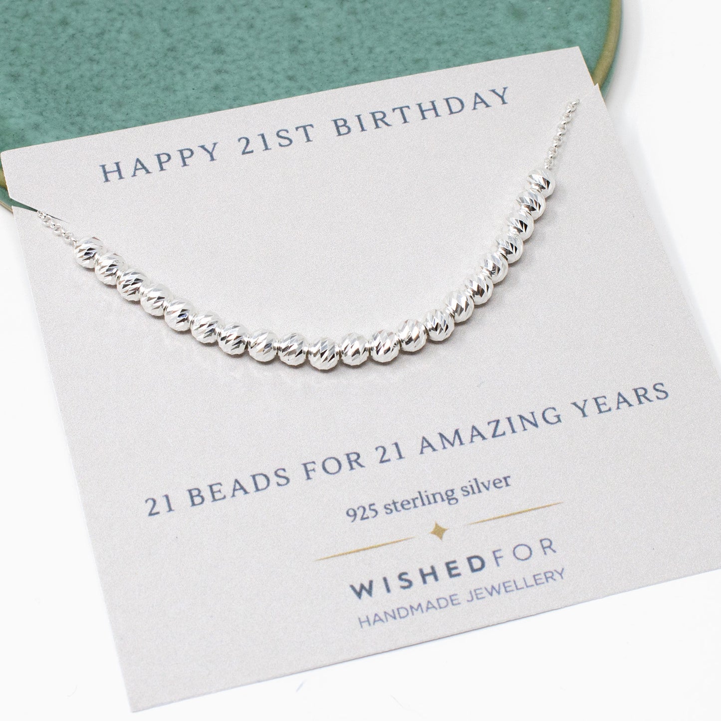 21st Birthday Necklace Sterling Silver