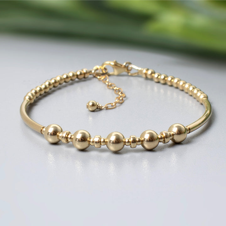 50th Birthday Bracelet, 14ct Gold Fill