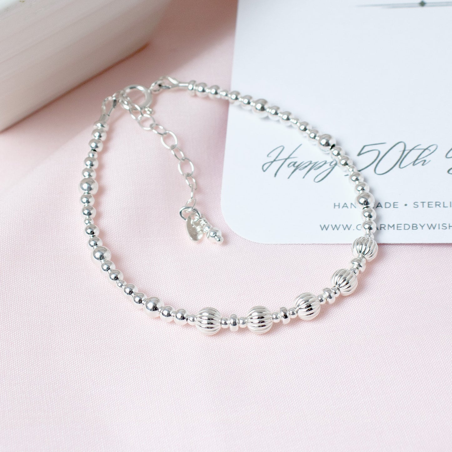 50th Birthday Bracelet, EVIE | 925 Sterling Silver