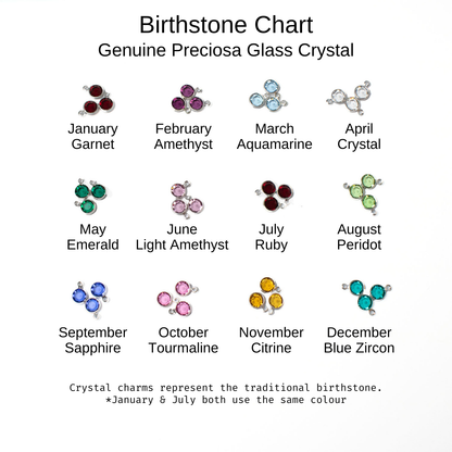 Sterling Silver Birthstone Tree of Life Bracelet