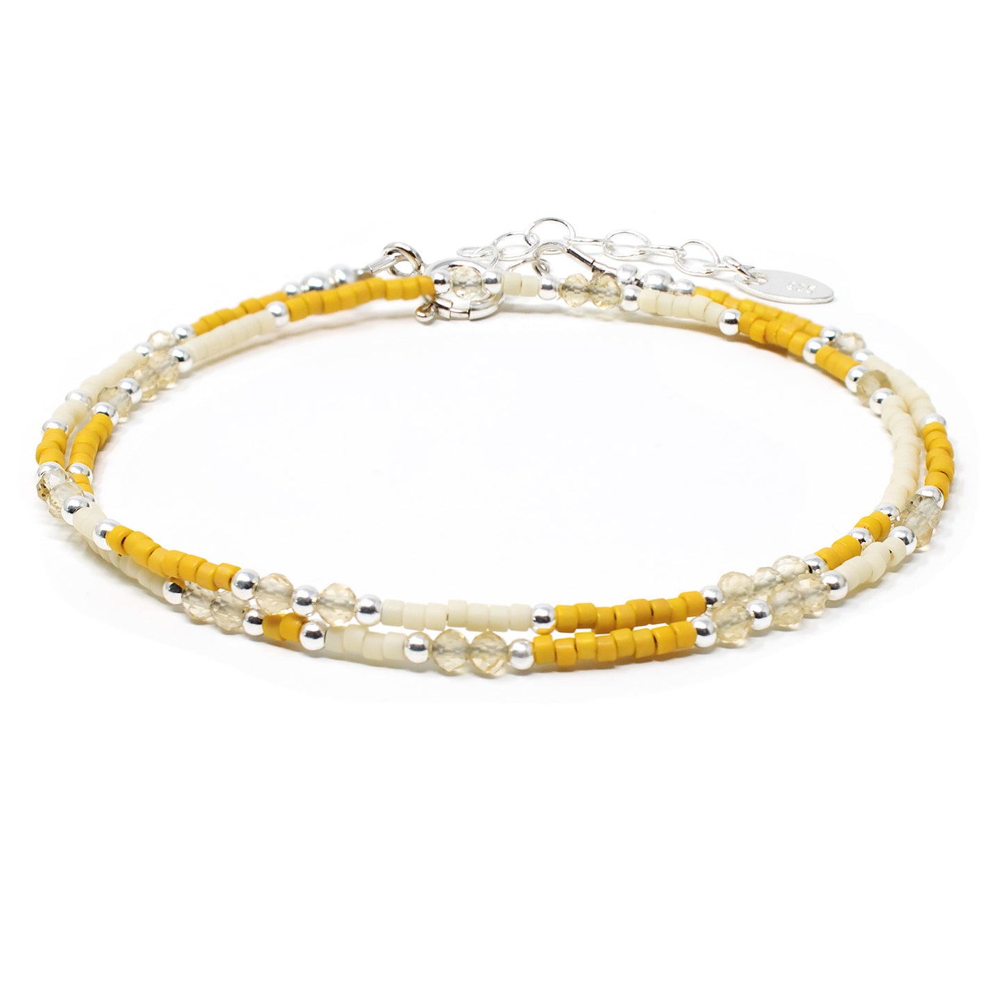 Citrine Beaded Wrap Bracelet
