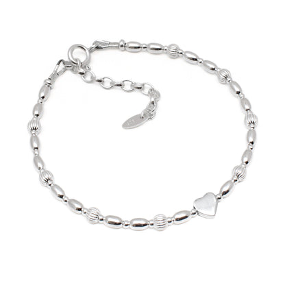 MIMI SILVER HEART BRACELET