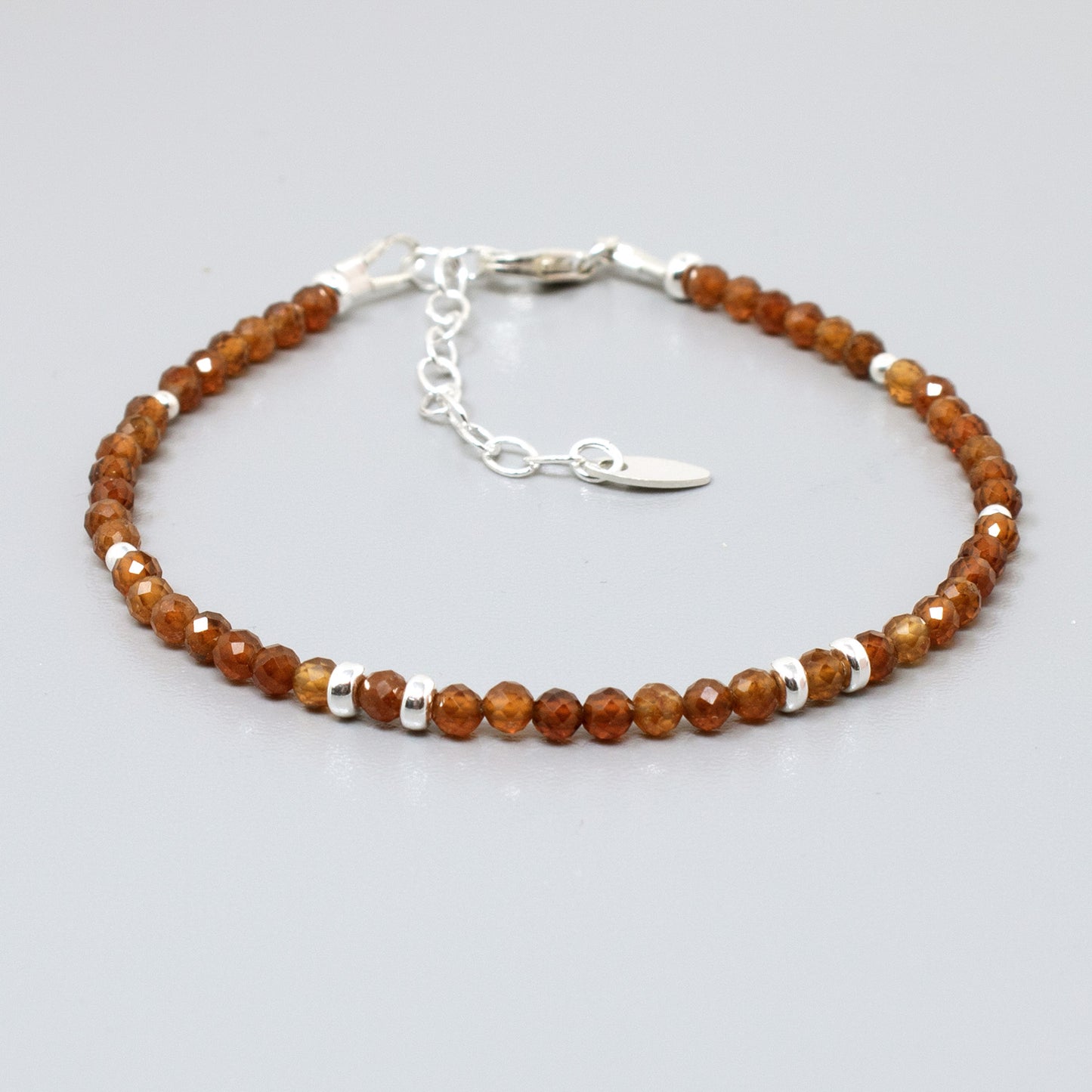 Hessonite Garnet Gemstone Bracelet