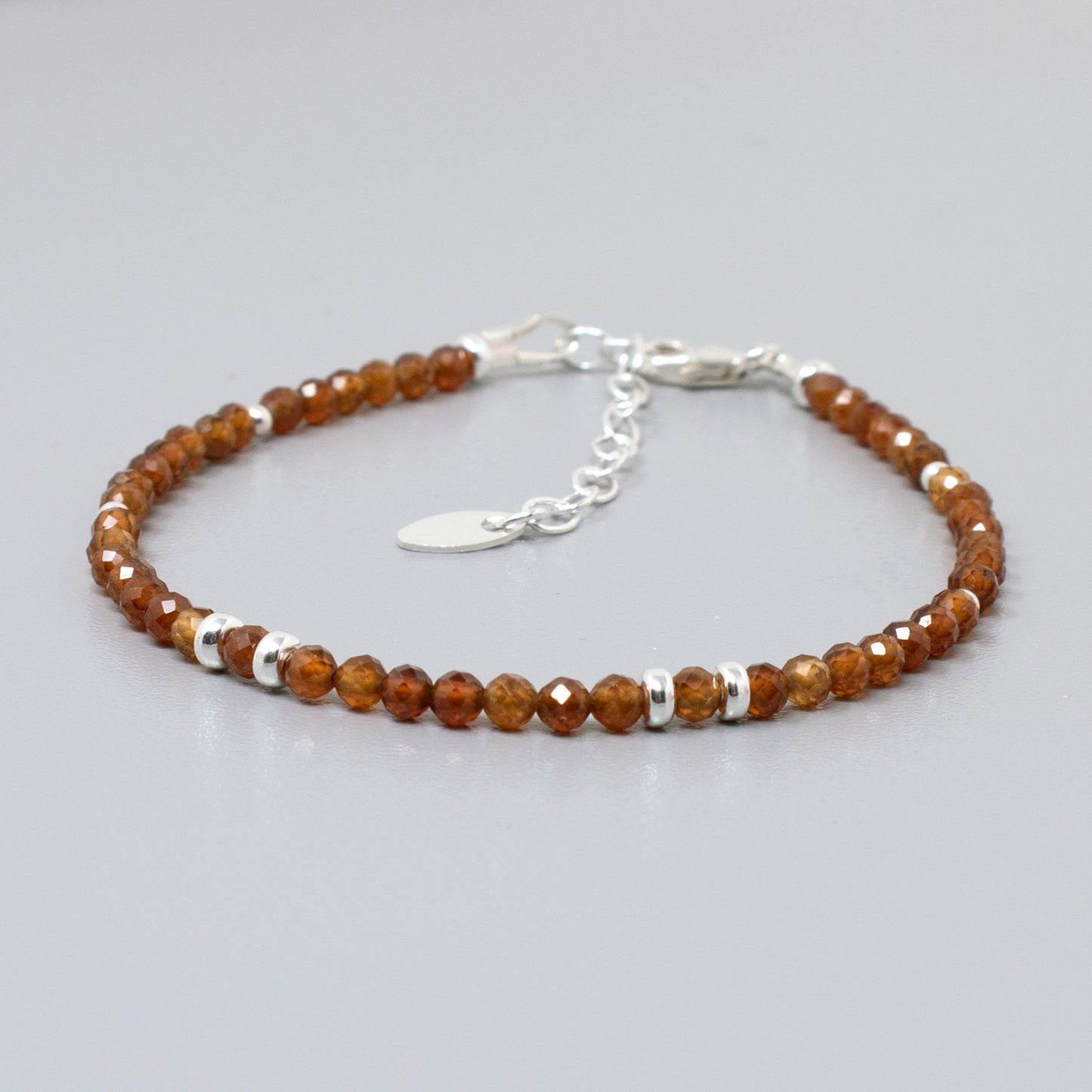 Hessonite Garnet Gemstone Bracelet