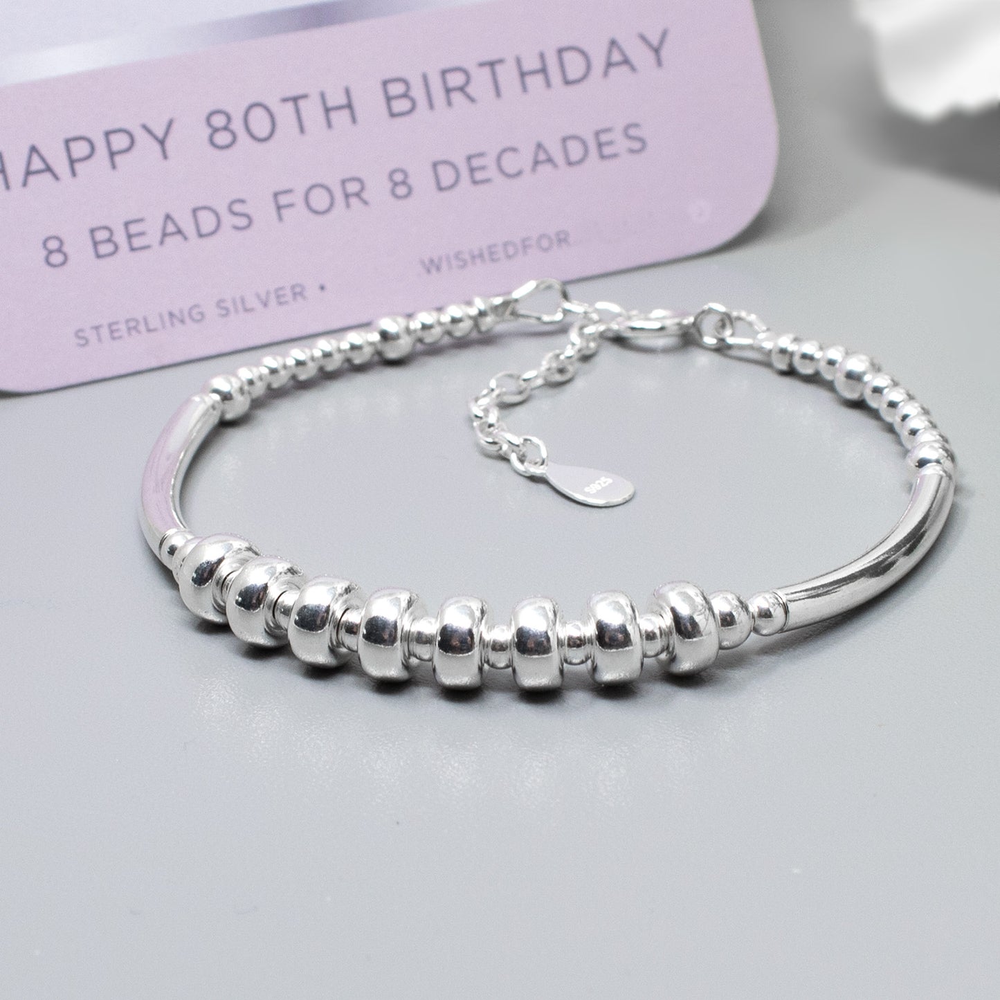 KATE 80TH BIRTHDAY SILVER BRACELET
