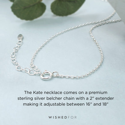 70th Birthday Necklace Sterling Silver, Kate