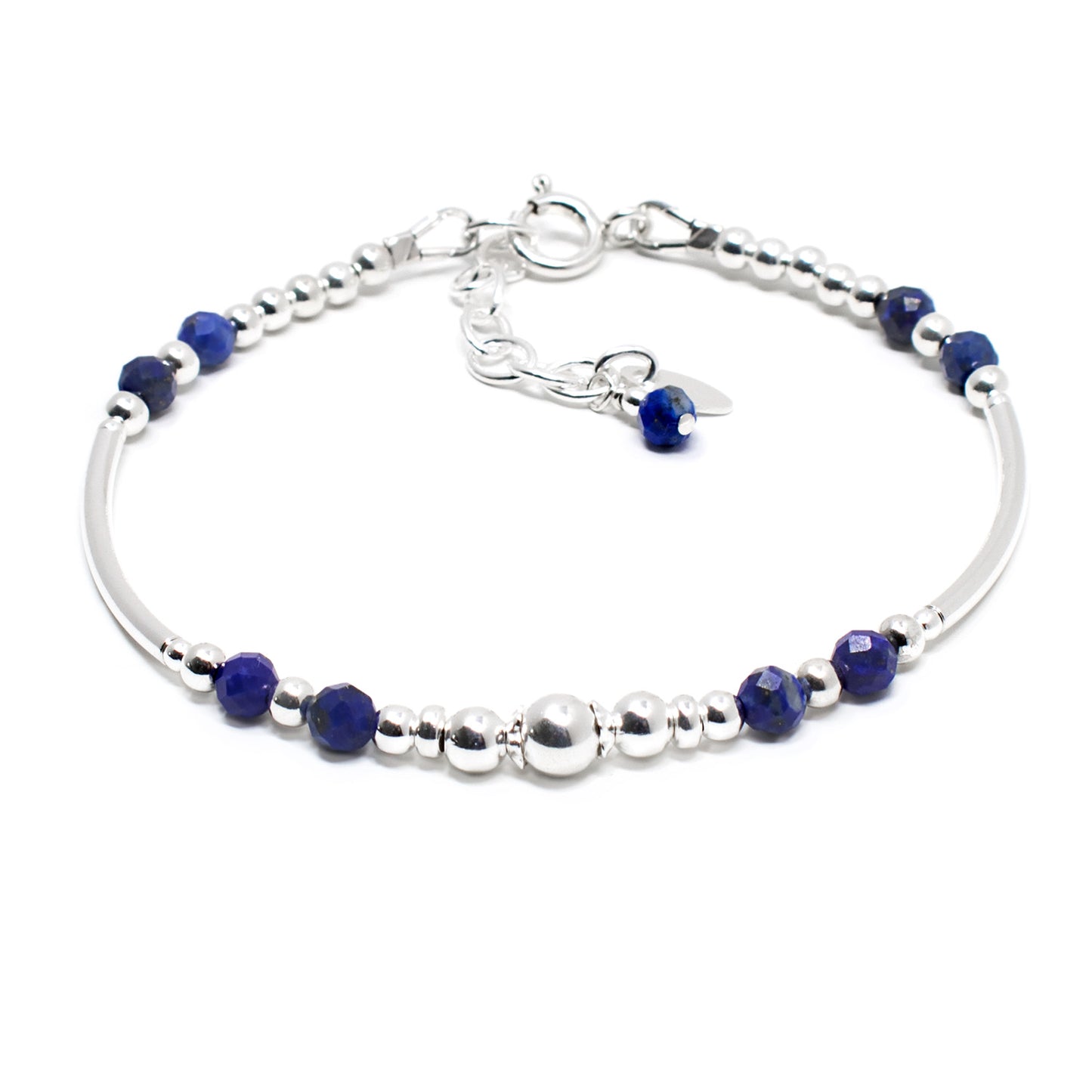 Lapis Lazuli & Sterling Silver Willow Bracelet