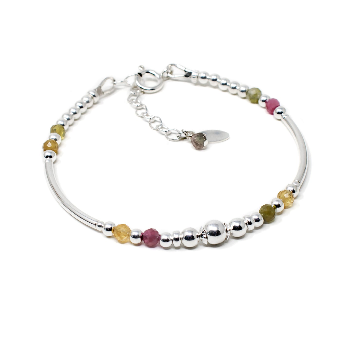 Multi Tourmaline & Sterling Silver Willow Bracelet