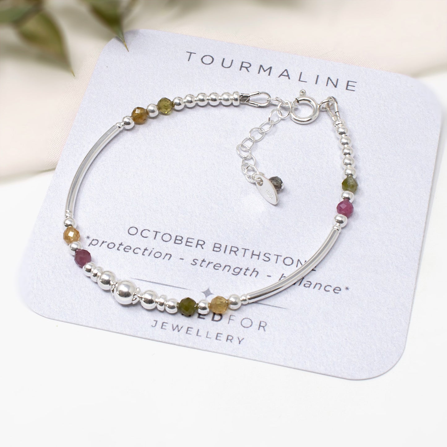 Multi Tourmaline & Sterling Silver Willow Bracelet