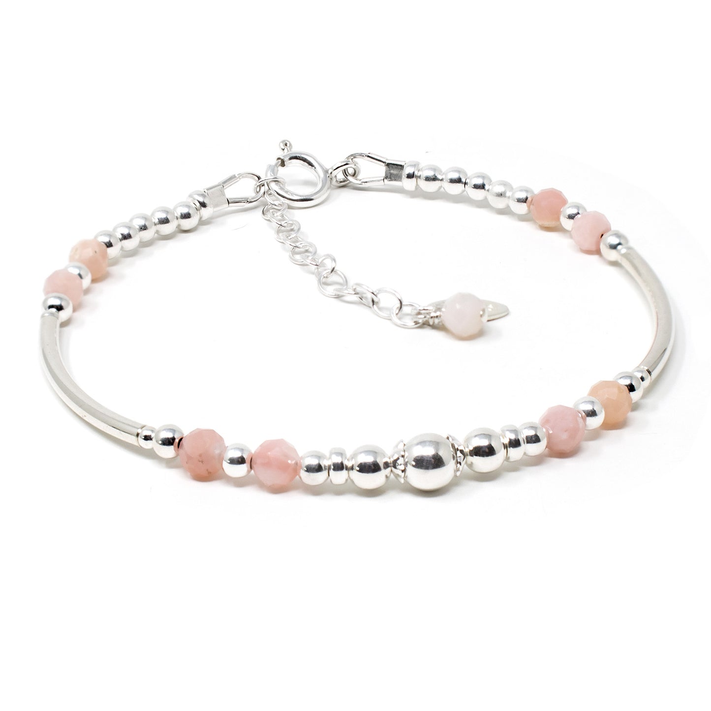 Pink Opal & Sterling Silver Willow Bracelet