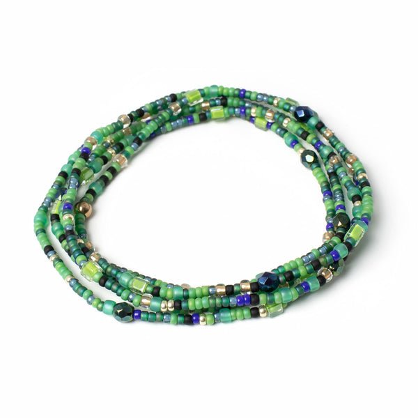 Rainforest Beaded Wrap Bracelet