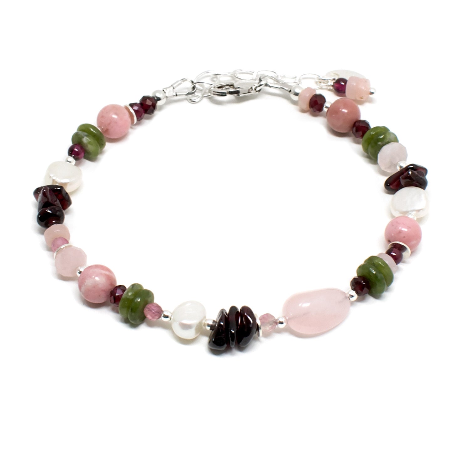 English Rose Multi Gemstone Bracelet