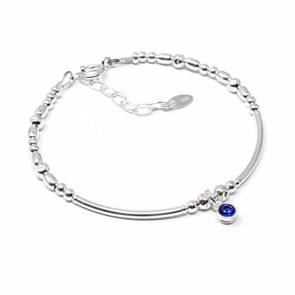 Sterling Silver Birthstone Bracelet