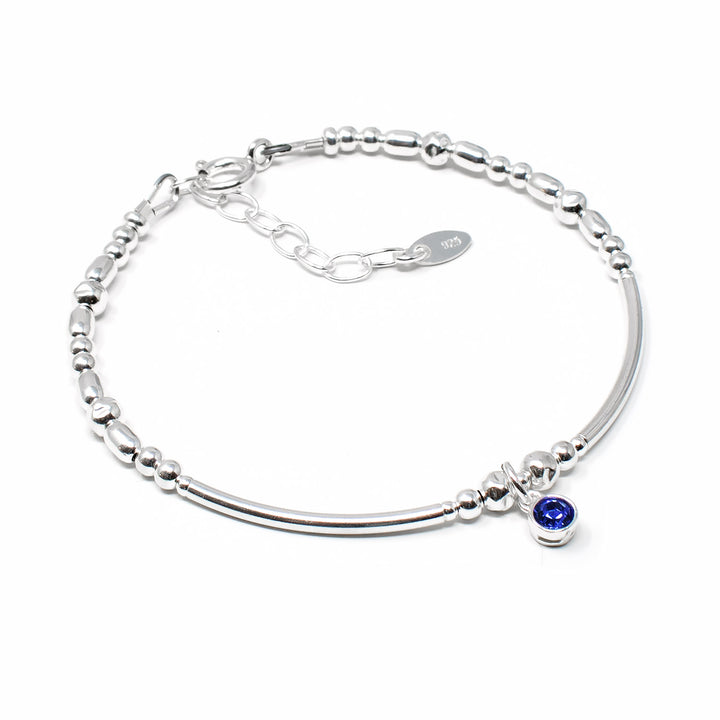 Custom order for Amanda - Sterling Silver Birthstone Bracelet