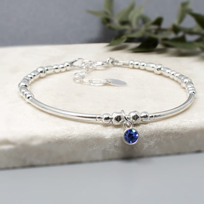 Sterling Silver Birthstone Bracelet