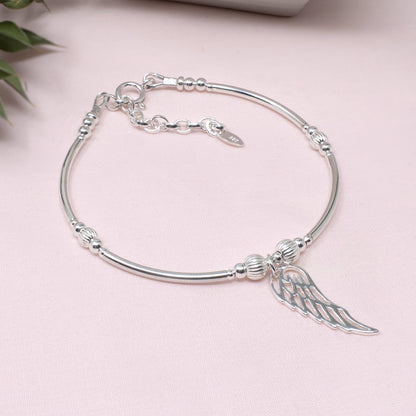 Wing Bangle Style Bracelet | 925 Sterling Silver