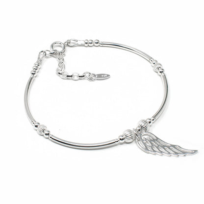 Wing Bangle Style Bracelet | 925 Sterling Silver