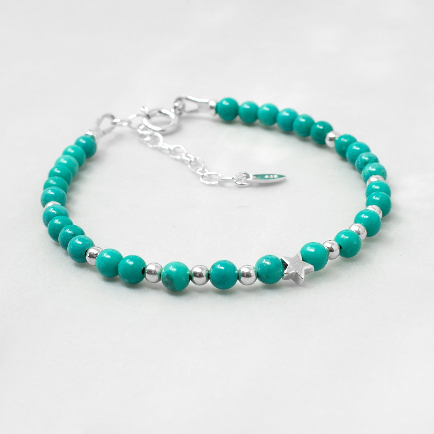 Turquoise & Sterling Silver Bead Bracelet