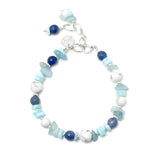Blue and white gemstone bracelet
