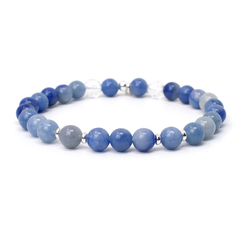 Blue Quartz Healing Crystal Energy Bracelet