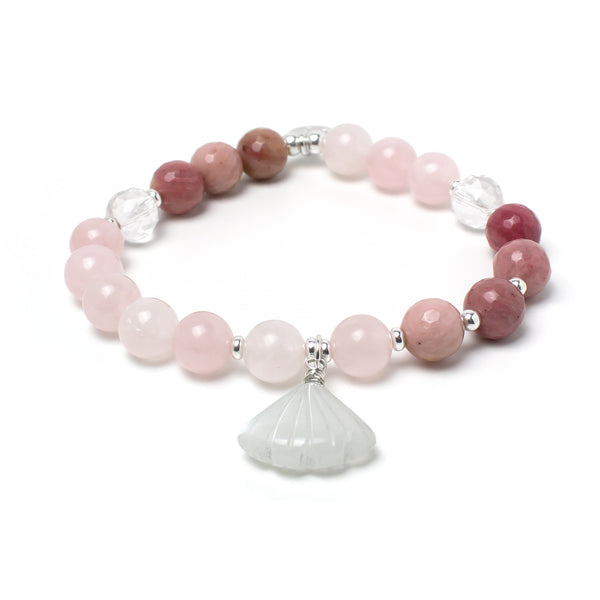 Loving Energy Crystal Healing Bracelet | Rhodonite, Rose Quartz, Moonstone